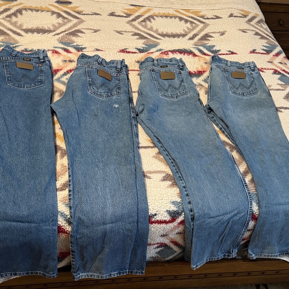 Wrangler Men's Straight Jeans - Blue